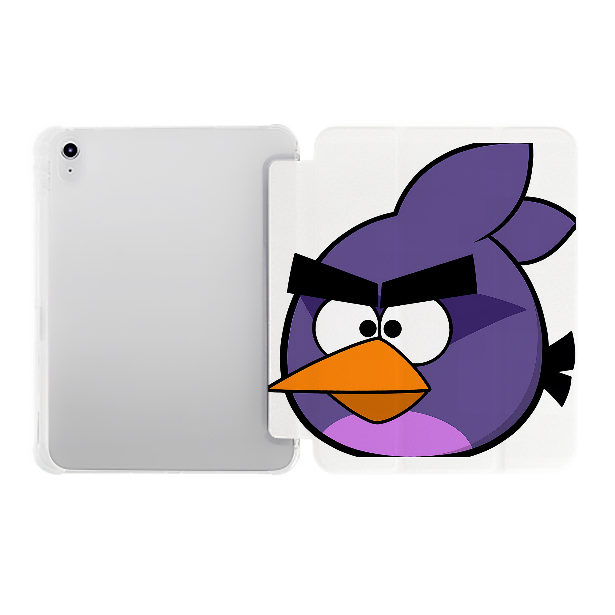 （画像用） Angry Birds アングリーバード IPad ケース ペン収納付き 三つ折りスタンド PUレザー×シリコン 対応機種9.5/10.5/10.9インチ